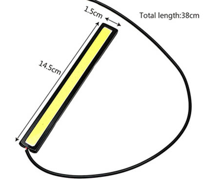 Luz de led circulaction diurna cob 38cm